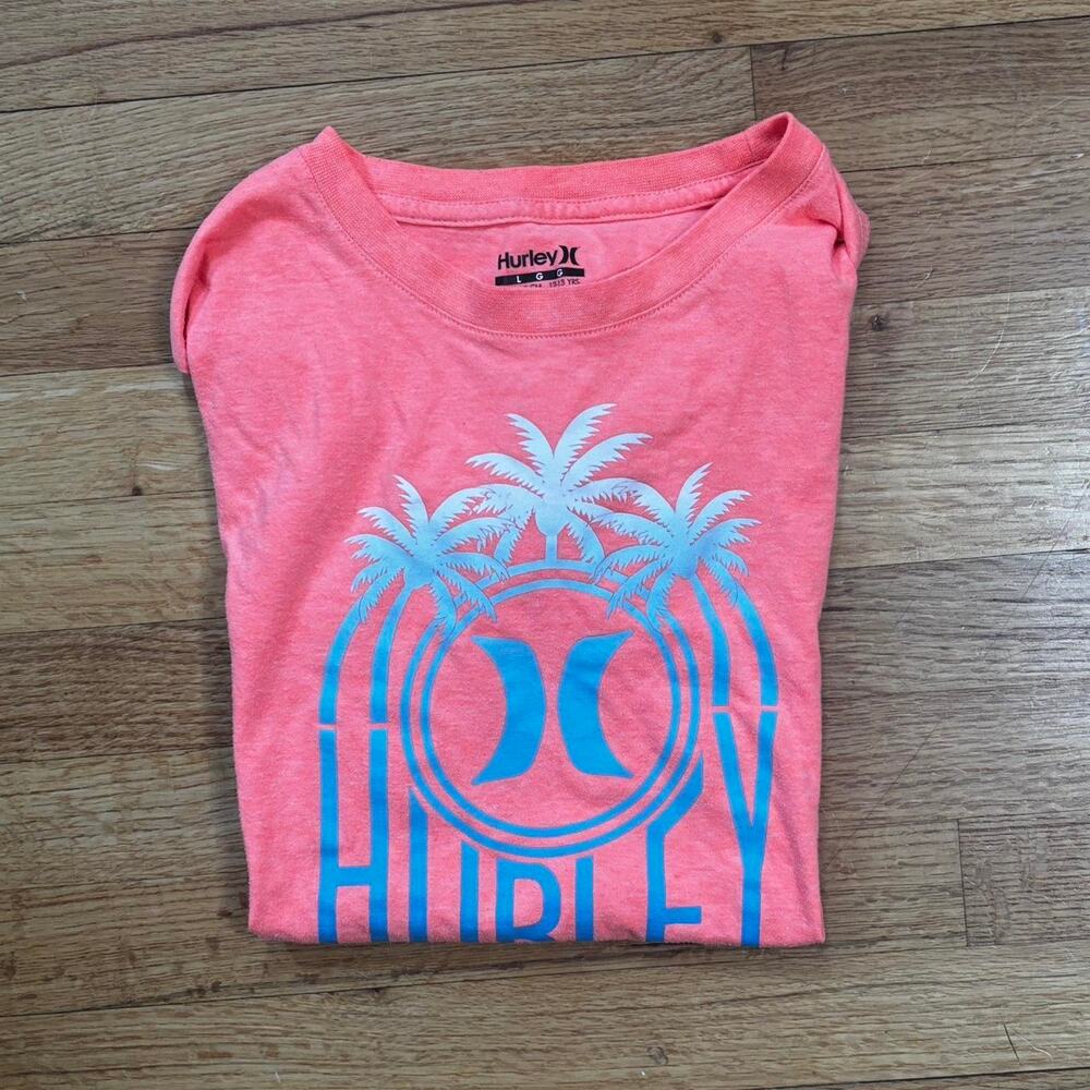 Kid’s Neon Orange Graphic Hurley Tee 🔸🌴